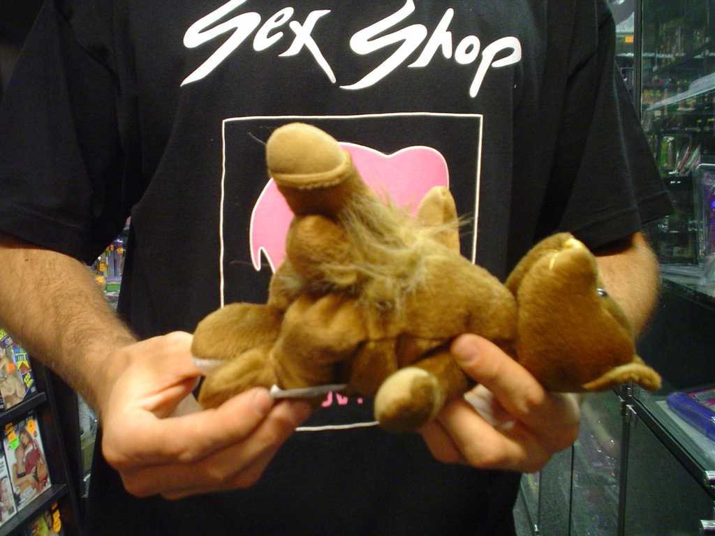 Žert. plyšový medvěd s penisem