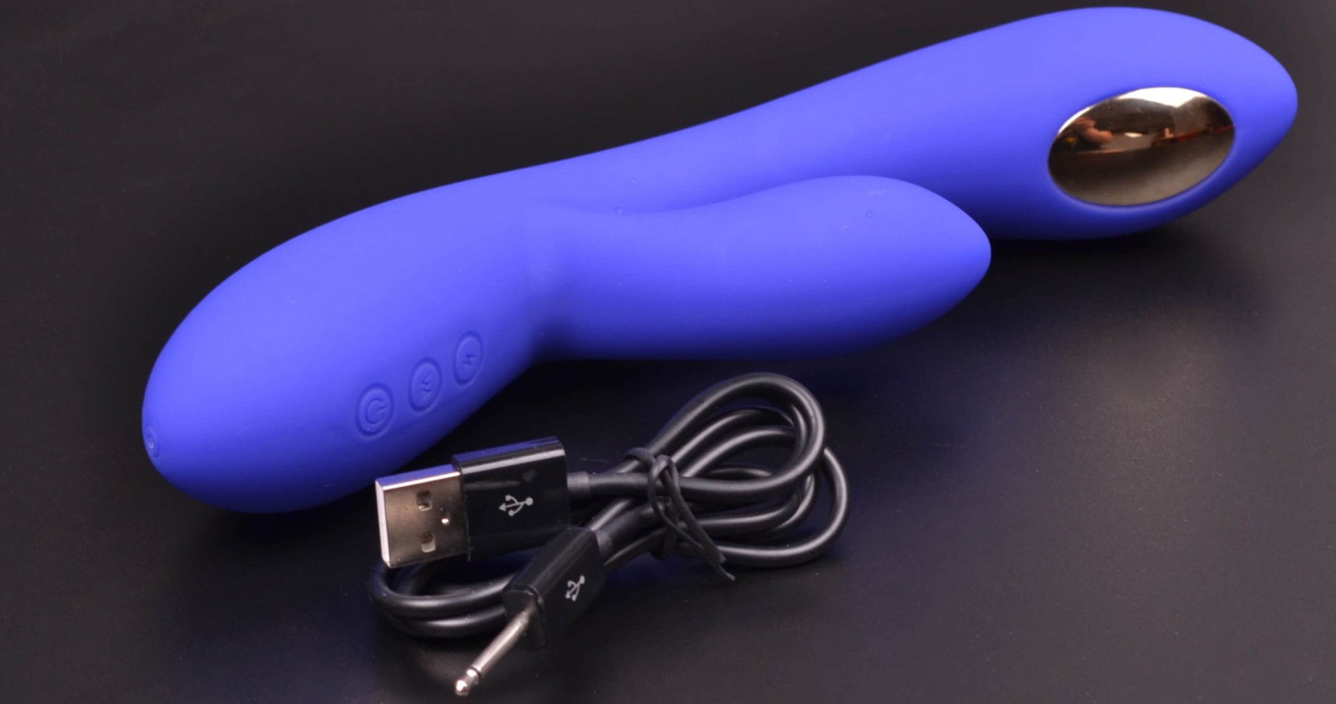 Elektro vibrátor Midnight Wand, USB konektor