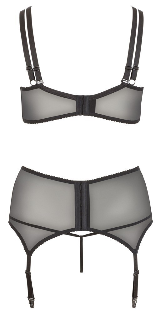 Plus size černý komplet Pretty Lust