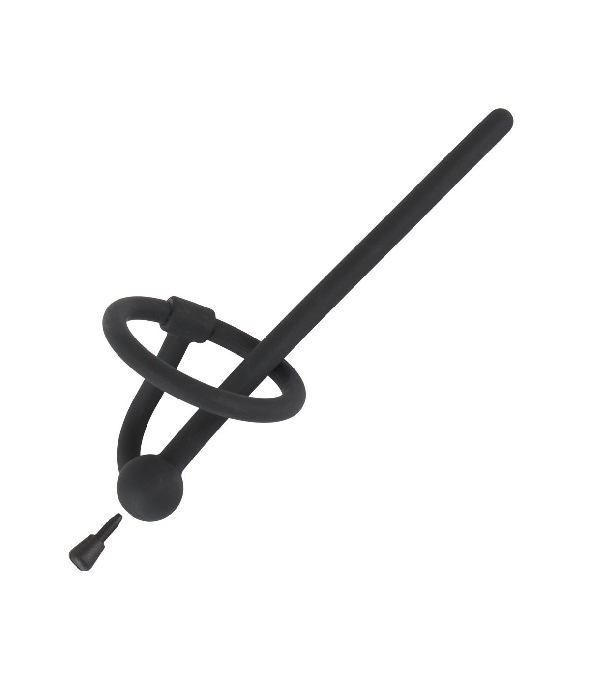 Silikonový sperma stopper s kroužkem a zátkou Pissing Pleasure (6 mm)