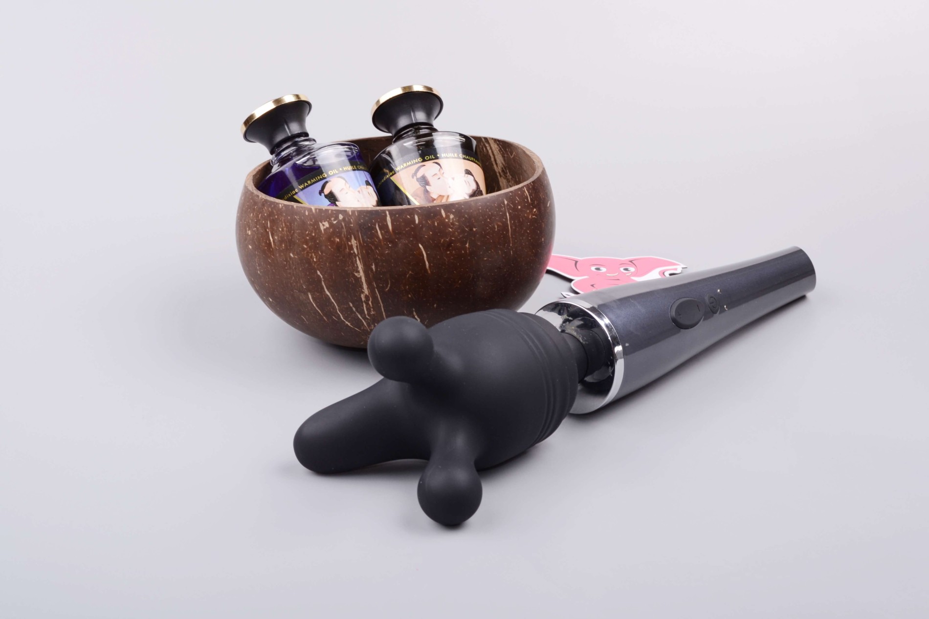 Masážní hlavice AkuWand 2, násada Akuwand Tripod + kokosová miska