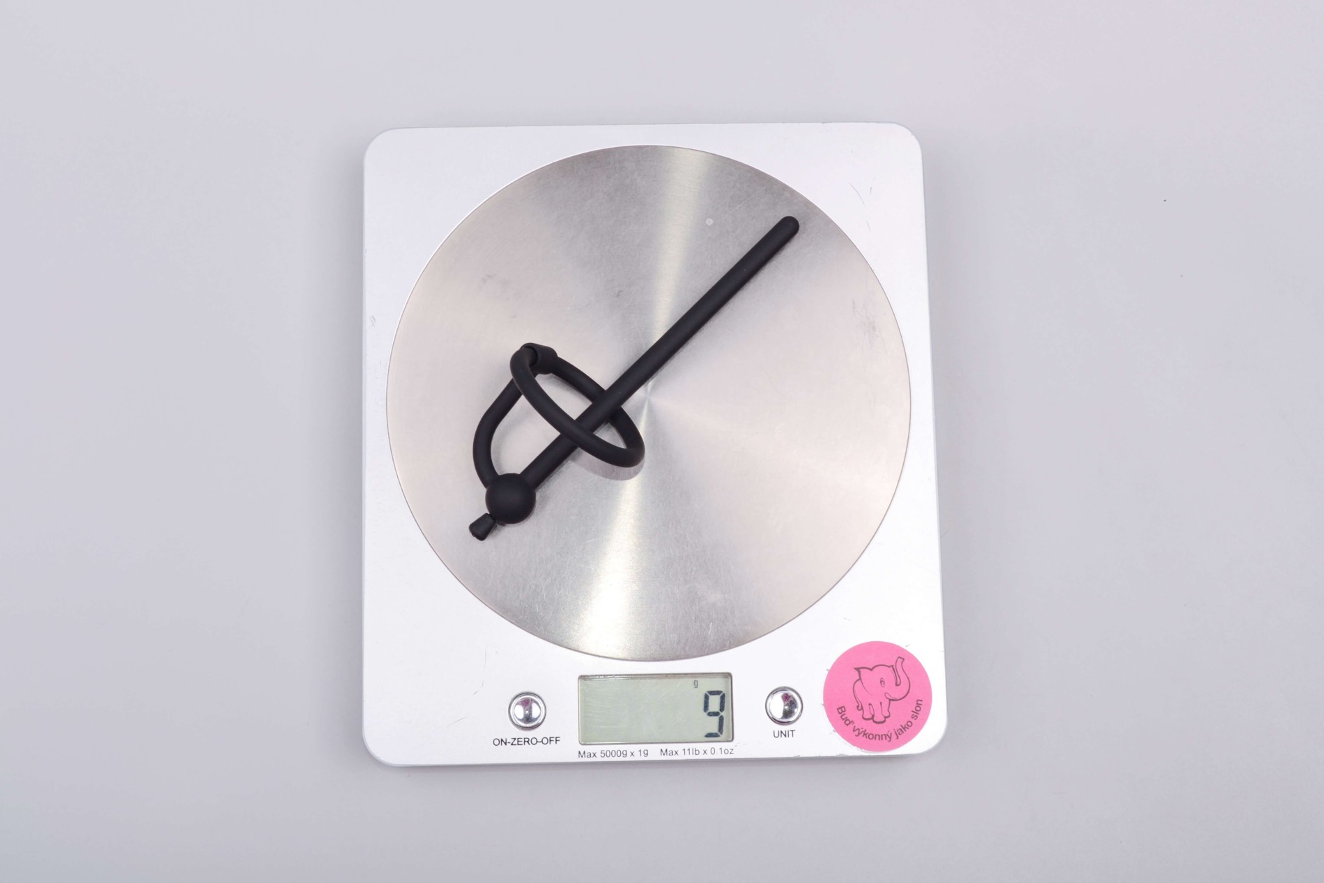 Silikonový sperma stopper s kroužkem a zátkou Pissing Pleasure (6 mm), váha