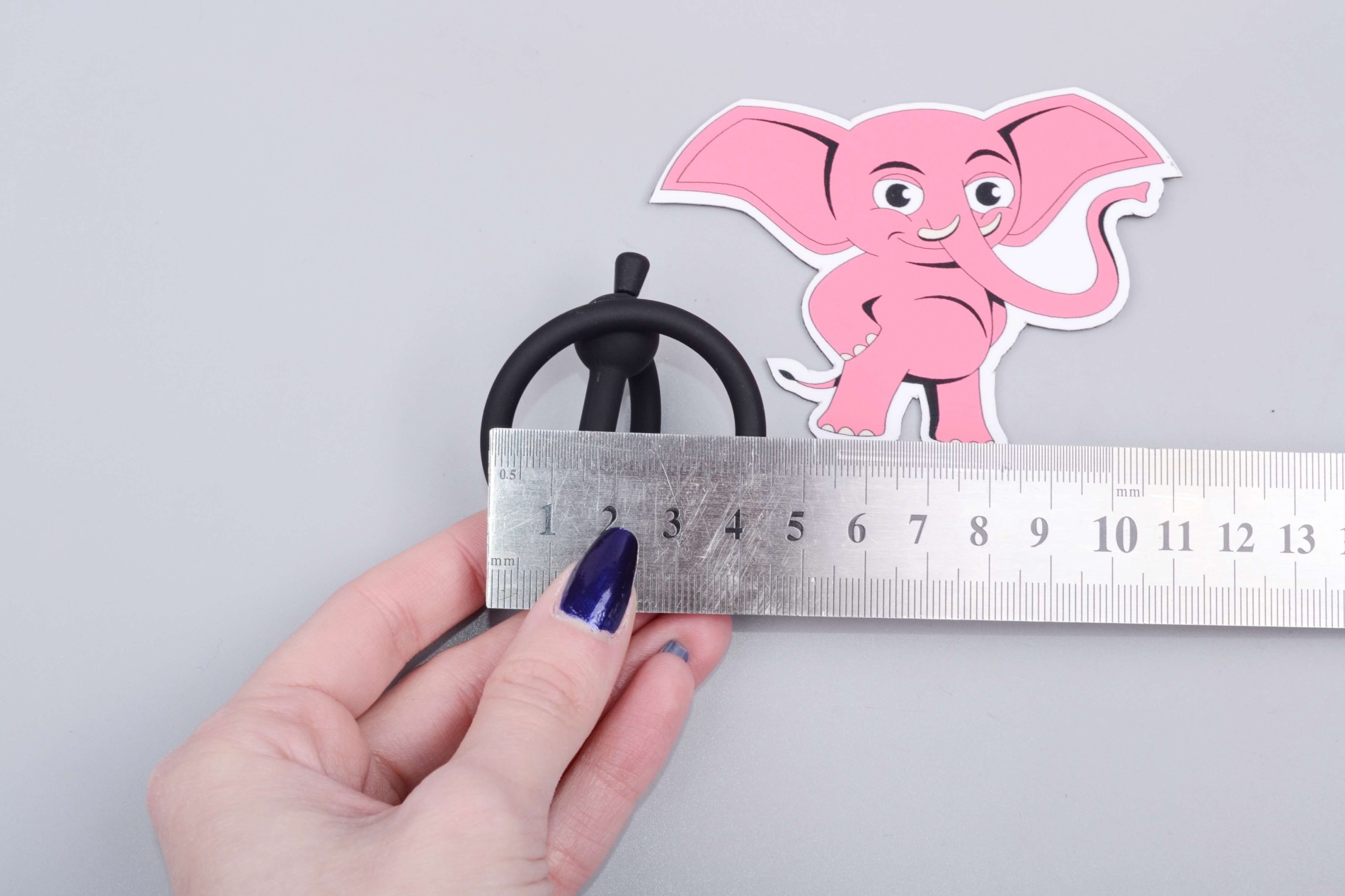 Silikonový sperma stopper s kroužkem a zátkou Pissing Pleasure (6 mm), rozměry