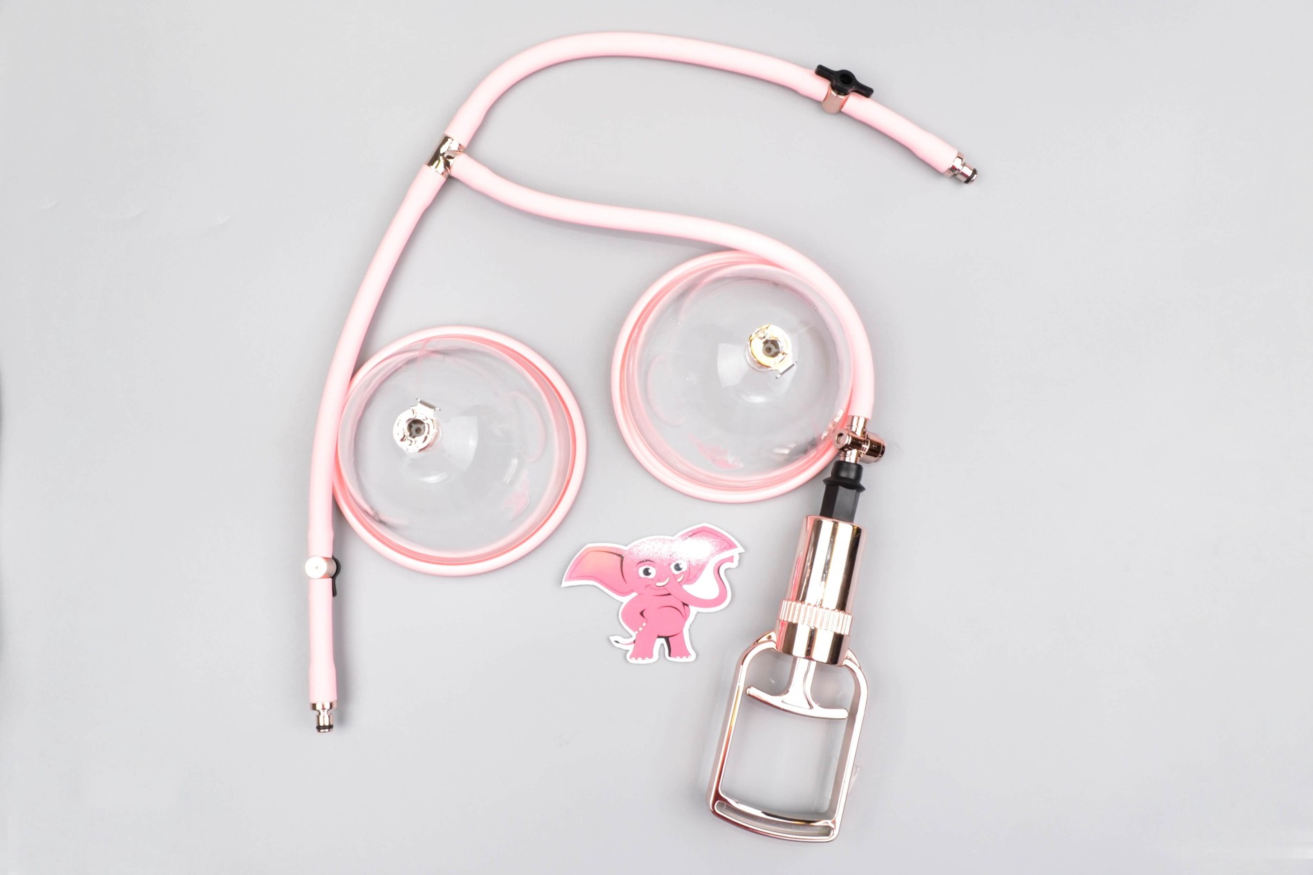 Vakuová pumpa na prsa Rose Gold - M