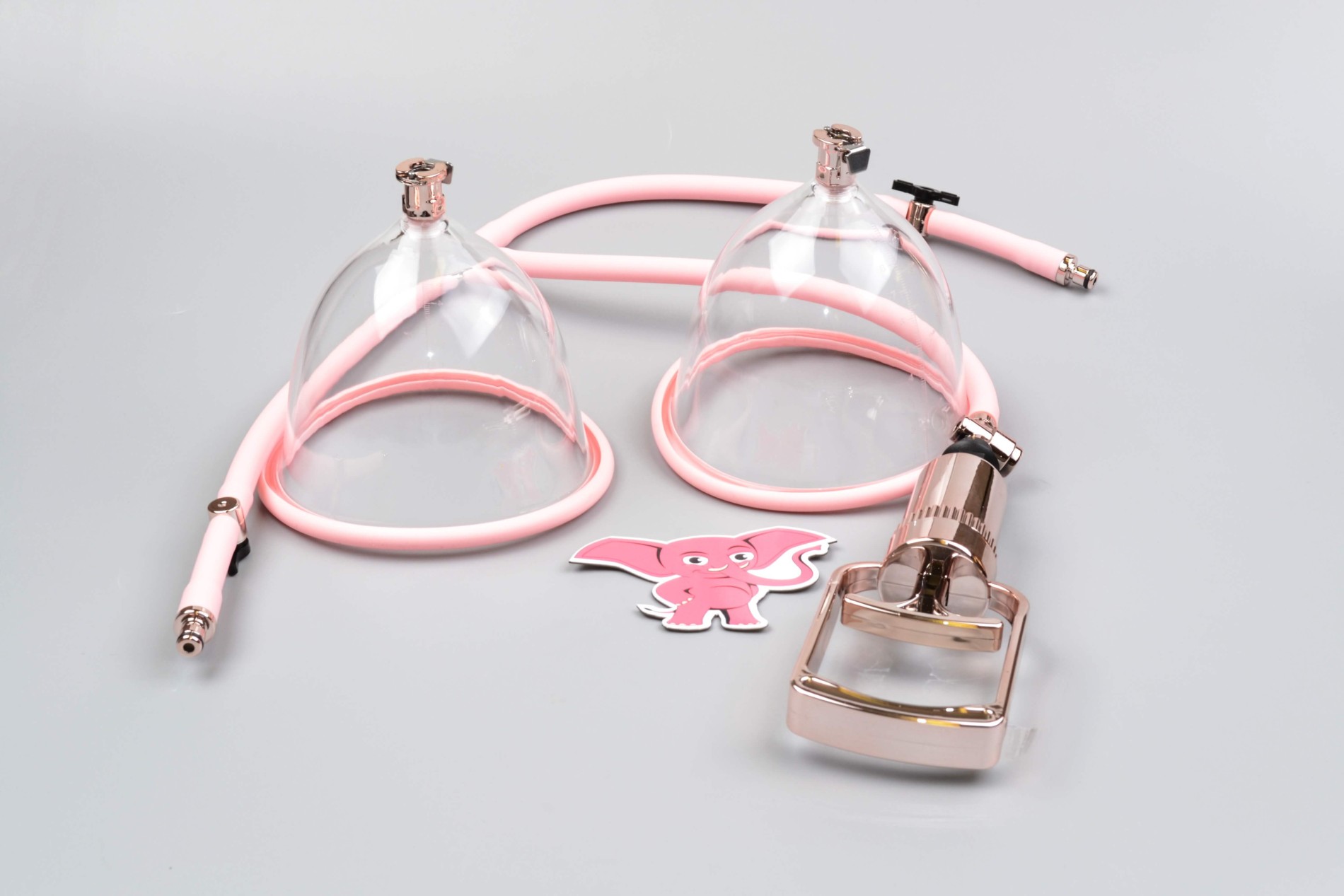 Vakuová pumpa na prsa Rose Gold - M