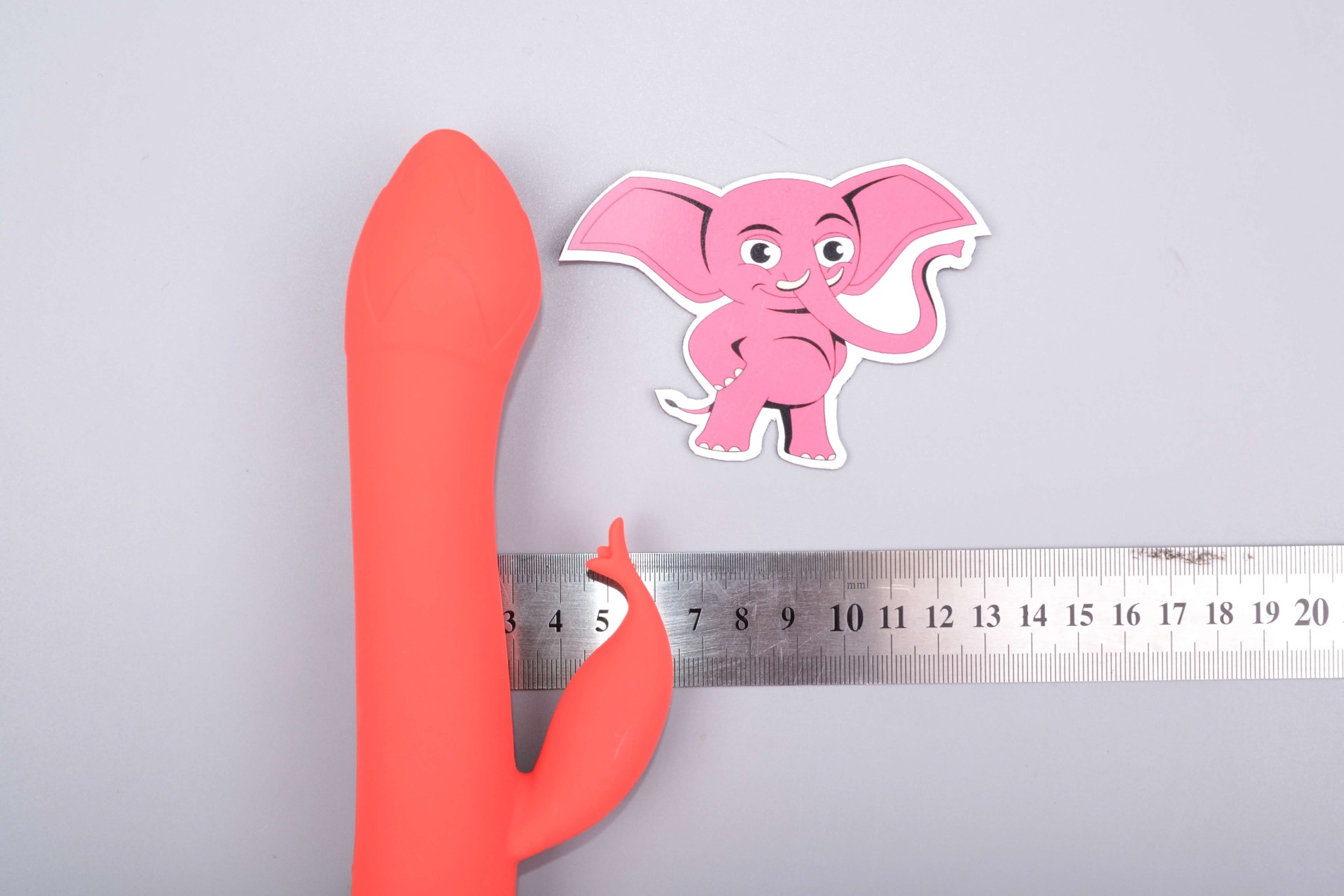 Vibrátor s výběžkem na klitoris Tulip, rozměry