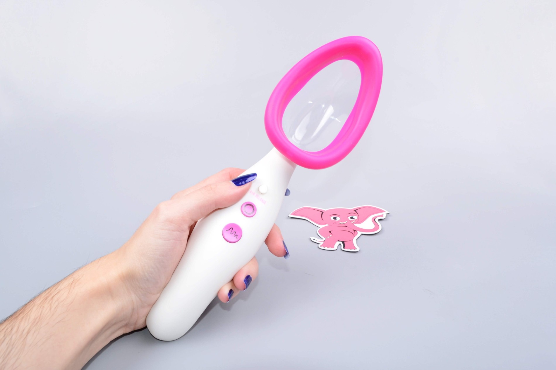 Automatická vibrační vakuová pumpa na vaginu Pink & White