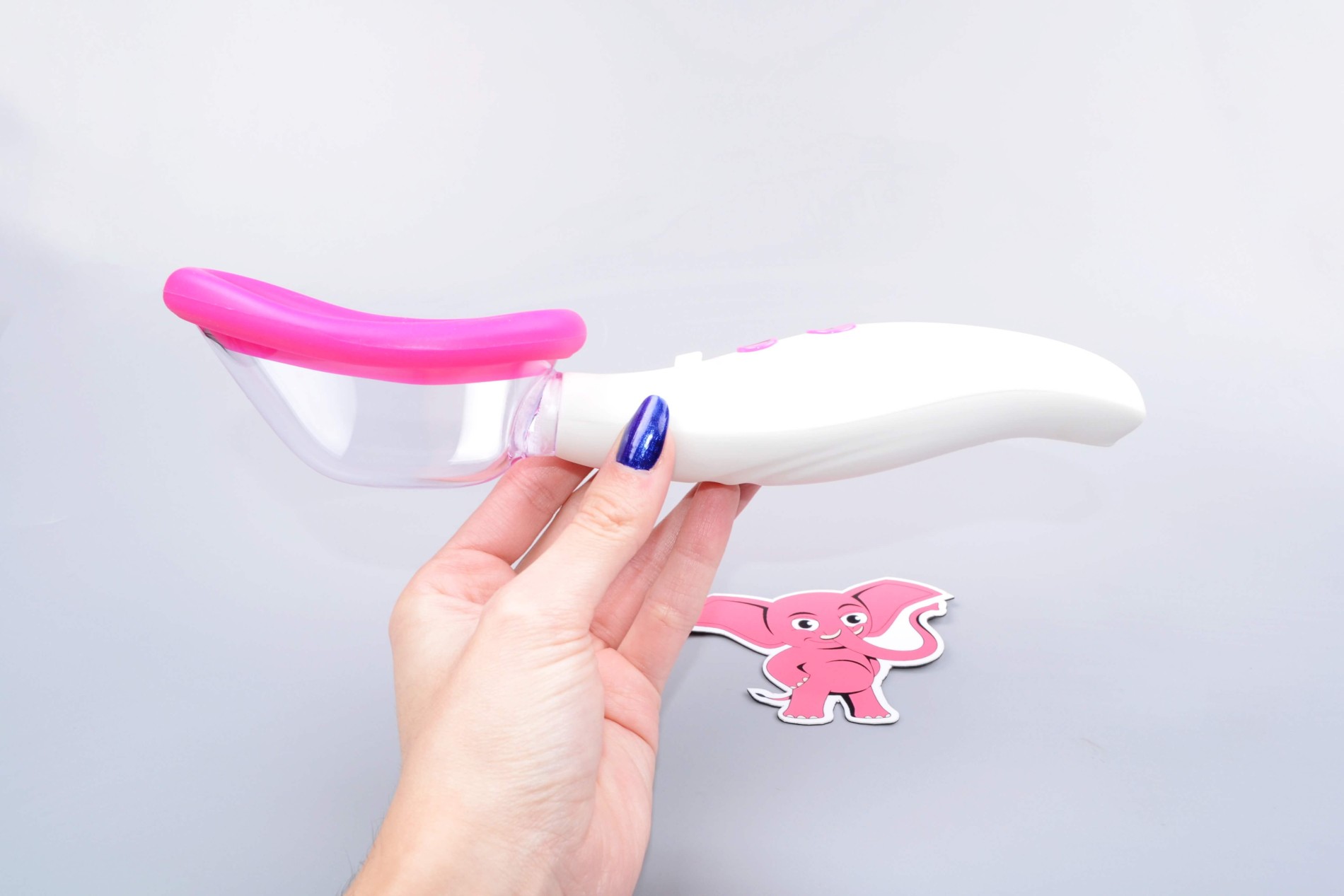 Automatická vibrační vakuová pumpa na vaginu Pink & White