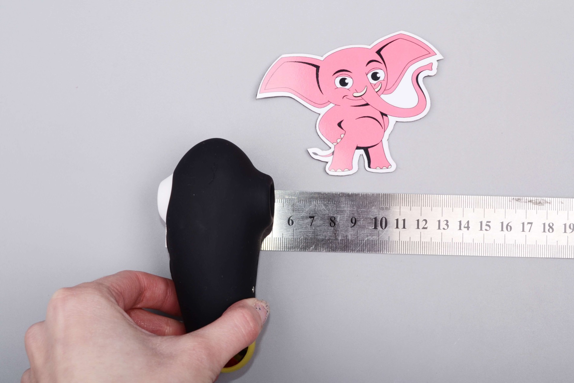 Sada tlakové pomůcky a pulzátoru – Pleasurix Duo, tlaková pomůcka, rozměry