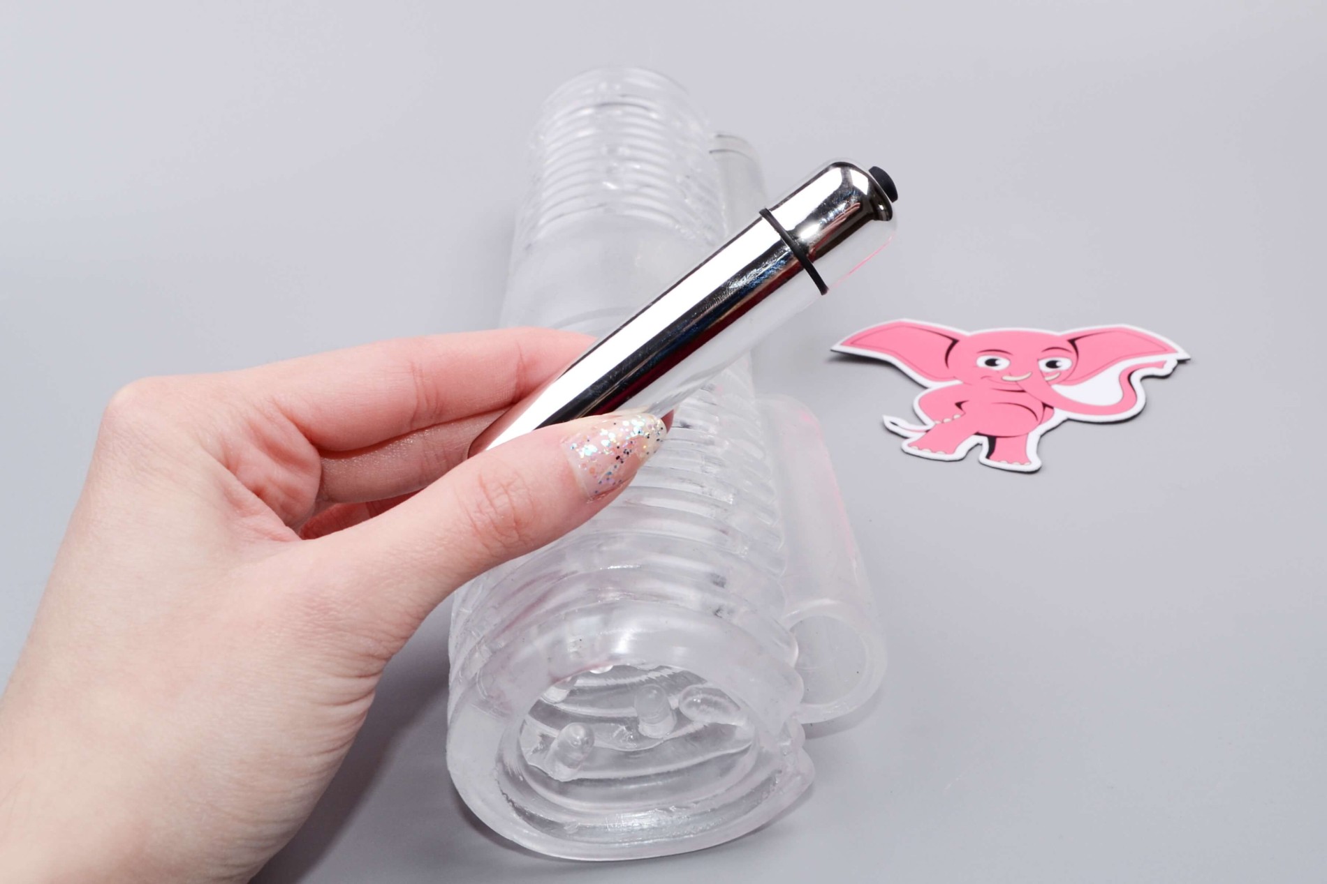 Vibrační oboustranný masturbátor Head to Head (26,5 cm), vibrační patrona