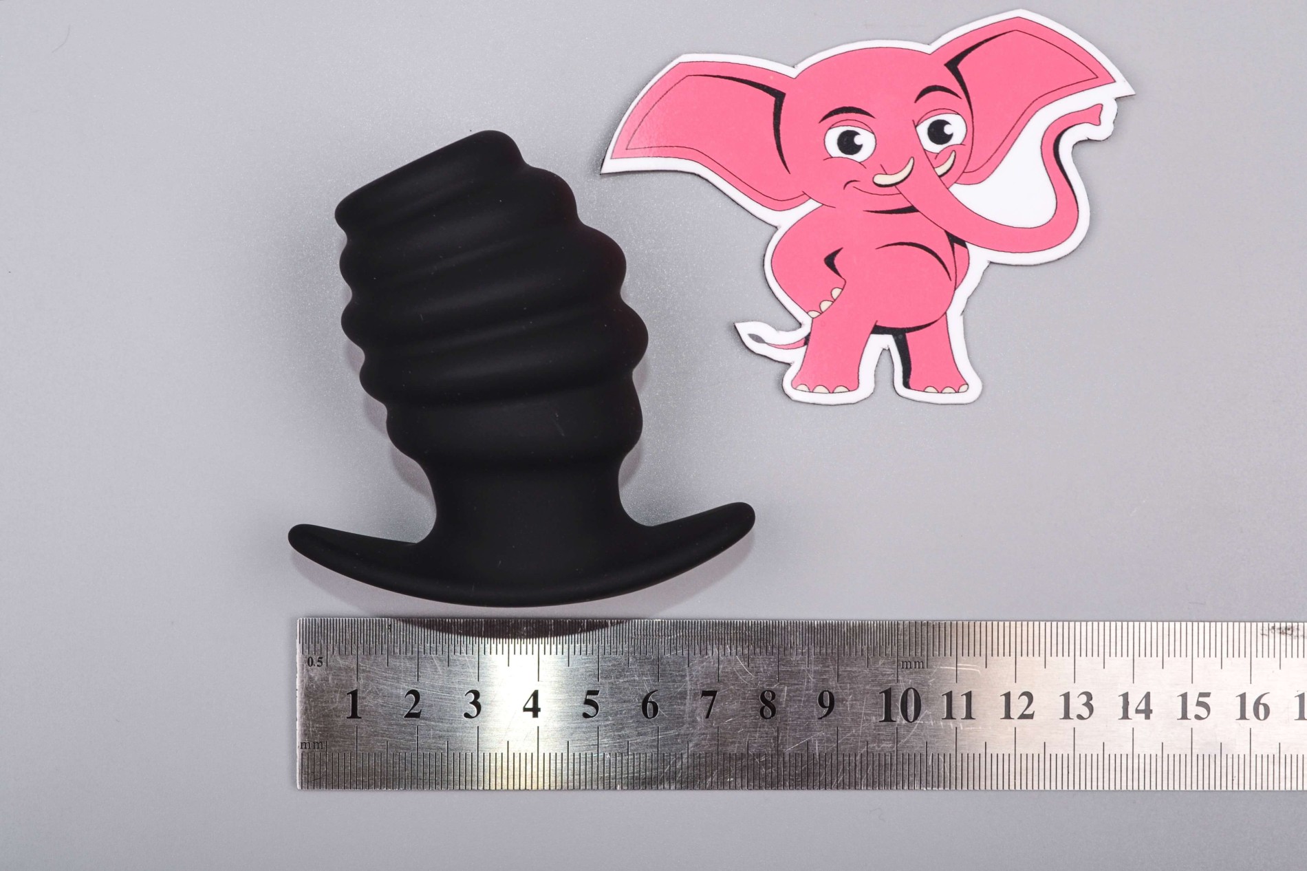 Silikonový anální tunel Notched, rozměry