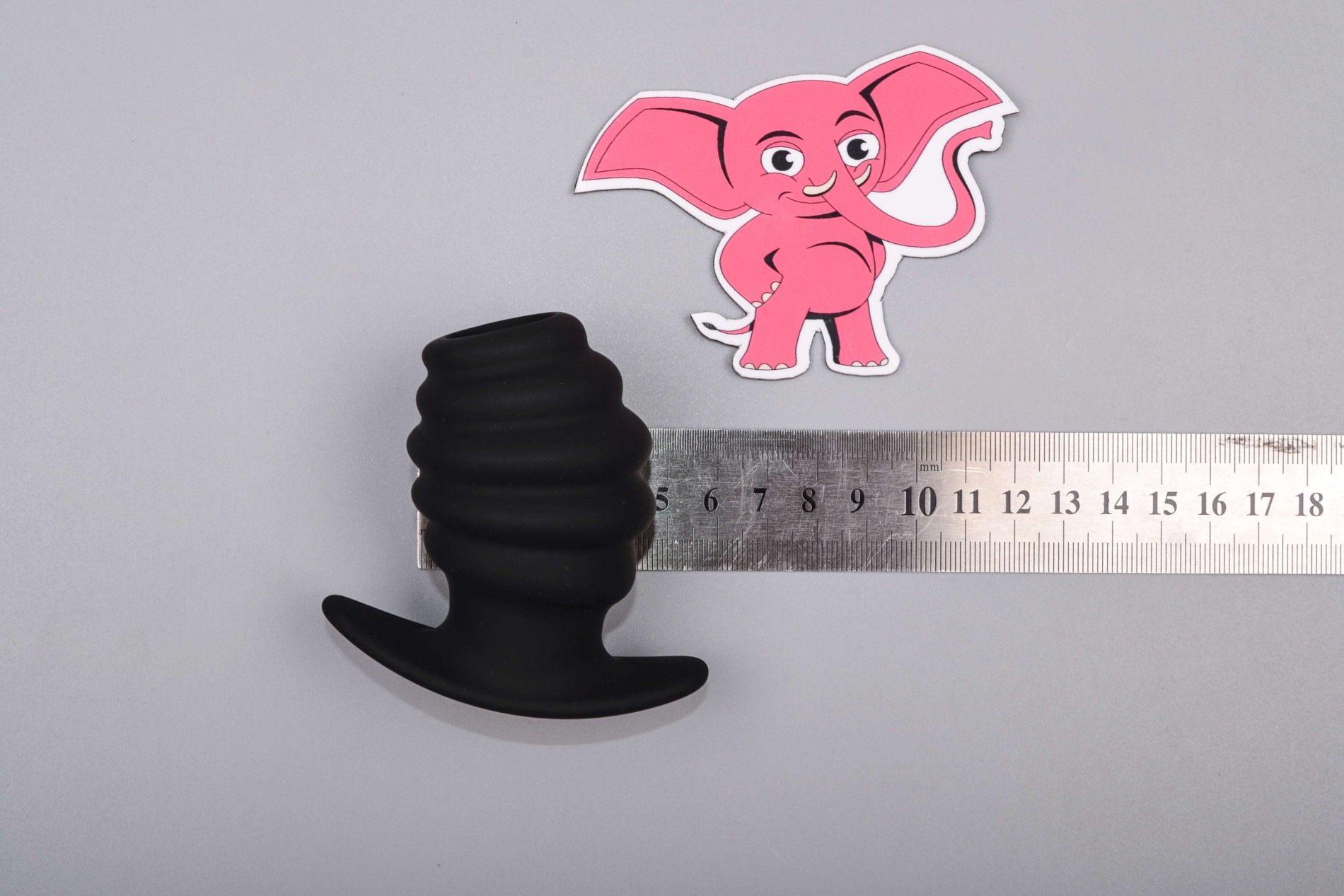 Silikonový anální tunel Notched, rozměry