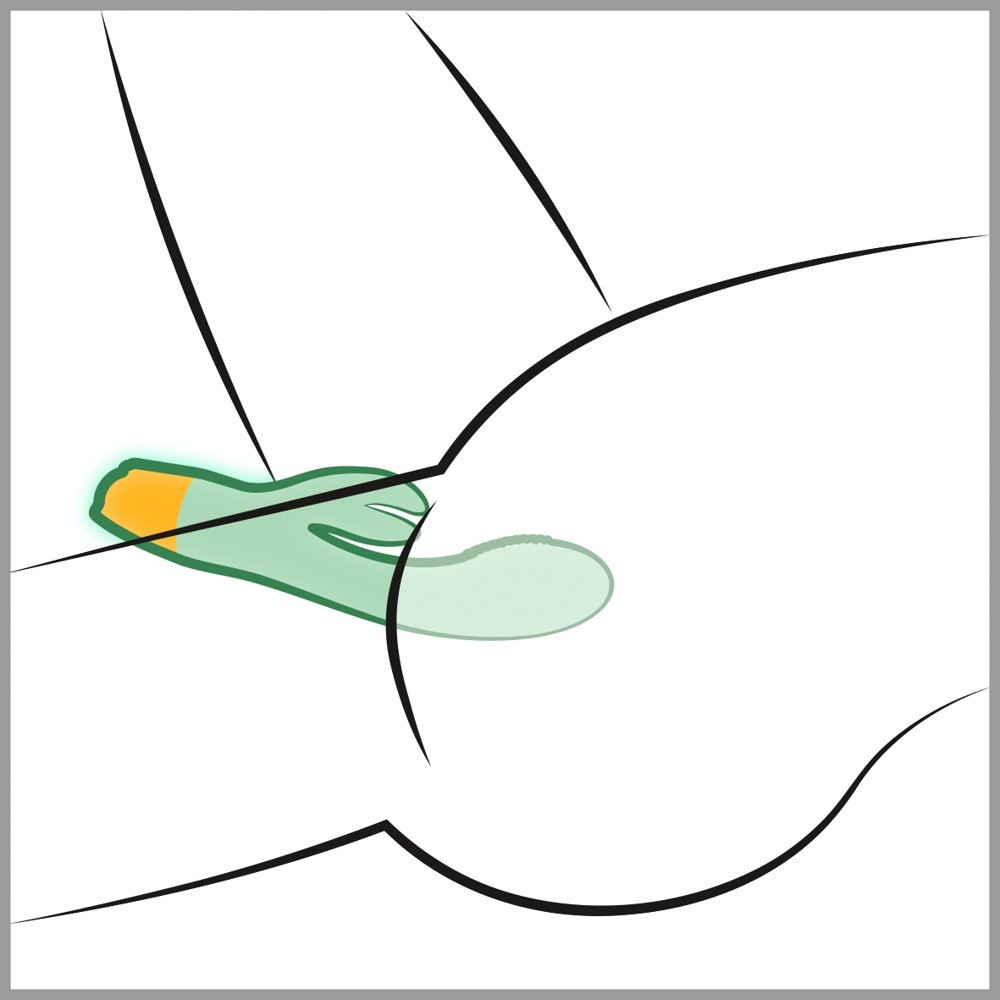 Svítící silikonový vibrátor s výběžkem na klitoris Lumisphere Bunny (19,5 cm)