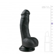 Realistické dildo s přísavkou a varlaty Darknite (15 cm)