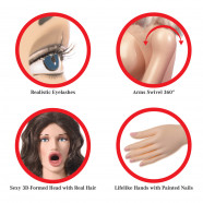 Nafukovací realistická panna B. J. Betty