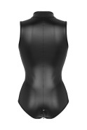 CHRISTINE Wetlook Xenna body s oboustranným zipem - černé  M