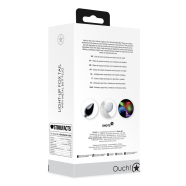 Svítící liščí ocas s kovovým análním kolíkem - bílá