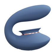 Vibrátor a sací pomůcka Twitch 3 - dobíjecí, modro-šedý