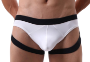 Bílé slipy s pásky Oliveres