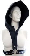 ROUGE Faux Leather Harness Hoodie with Leather Strap