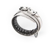 Kožený obojek z bílé kůže Sexy Elephant – Aria Collar