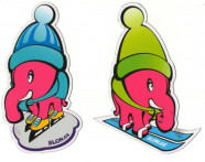 Magnet Růžový slon ZIMA