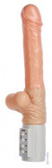 Vibrátor gelový rotační s varlaty 26 cm