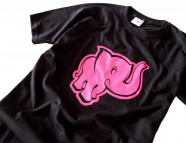 Tričko pánské Růžový slon