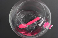Silikonový vibrátor Divine G-Vibe, v nádobě s vodou, starší růžová verze