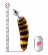 Anální kolík Racoon Tail, plechovka