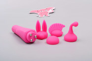 Sada erotických pomůcek Deluxe Couple Play Set, vibrátor s nástavci