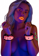 Růžová svítící pouta na ruce Pink Baddie