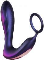 Vibrační anální kolík Black Hole s erekčním kroužkem a dálkovýmovládáním (14,3 cm)