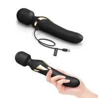 Dorcel Dual Orgasms Gold masážní hlavice 2 v 1 (23,5 cm)