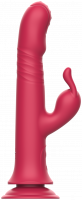 Rotační vibrátor s výběžkem na klitoris a přísavkou Aphrodite Bunny Twister (24 cm)