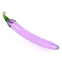 Skleněné dildo Mr. Eggplant (19 cm)