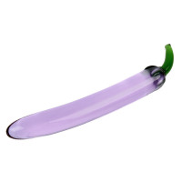Skleněné dildo Mr. Eggplant (19 cm)