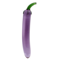 Skleněné dildo Mr. Eggplant (19 cm)