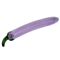 Skleněné dildo Mr. Eggplant (19 cm)