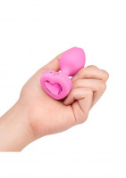 B-Vibe vibrační anální kolík Heart S/M s dálkovým ovladačem