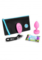 B-Vibe vibrační anální kolík Heart S/M s dálkovým ovladačem + dárek ToyCleaner 75 ml