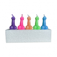 Barevné svíčky na dort Party Penises (5 ks)