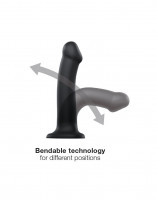 Strap-On-Me ohebné dildo z dvojitého silikonu (20 cm) + dárek Toycleaner