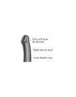 Strap-On-Me ohebné dildo z dvojitého silikonu (20 cm) + dárek Toycleaner