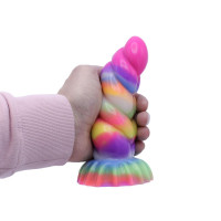 Svítící dildo s přísavkou Unicorn Horn (17 cm)