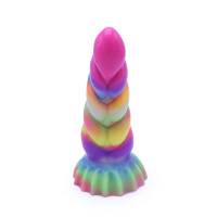 Svítící dildo s přísavkou Unicorn Horn (17 cm)