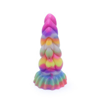 Svítící dildo s přísavkou Unicorn Horn (17 cm)