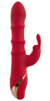 Vibrátor s výběžkem na klitoris Moving Rings (23,7cm)
