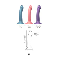 Strap-on-me dildo s přísavkou Metallic Shine M (18 cm)