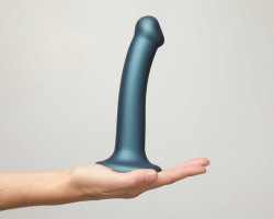 Strap-on-me dildo s přísavkou Metallic Shine M (18 cm)